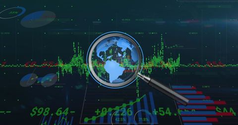 Global Financial Analysis with Digital Data Visualization - Download Free Stock Images Pikwizard.com