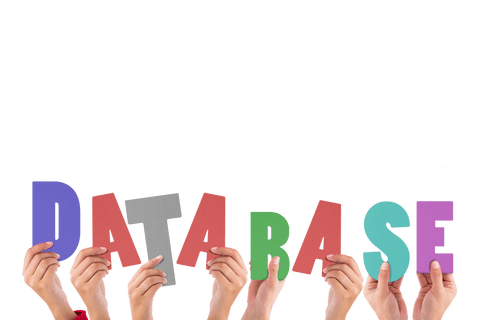 hands holding colorful database text on transparent background - Download Free Stock Videos Pikwizard.com