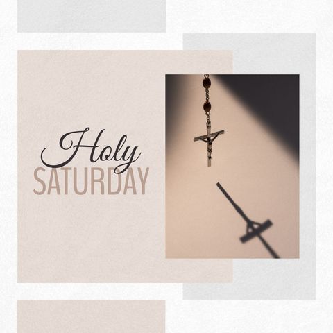 holy saturday rosary with crucifix and shadows - Download Free Stock Templates Pikwizard.com