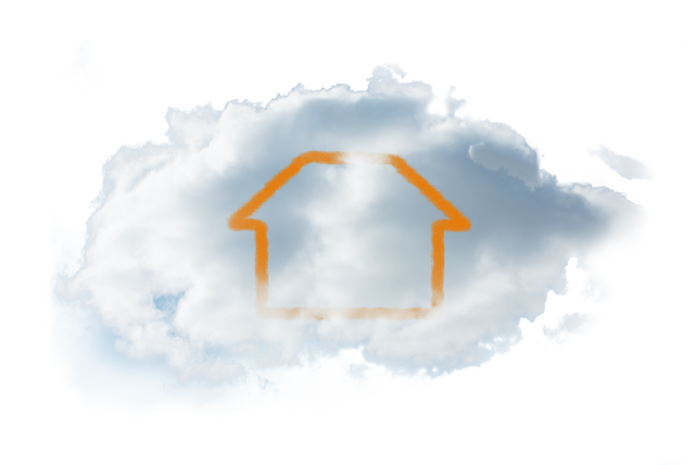 Vector of Cloud with House Symbol, Isolated on Transparent Background - Download Free Stock Videos Pikwizard.com