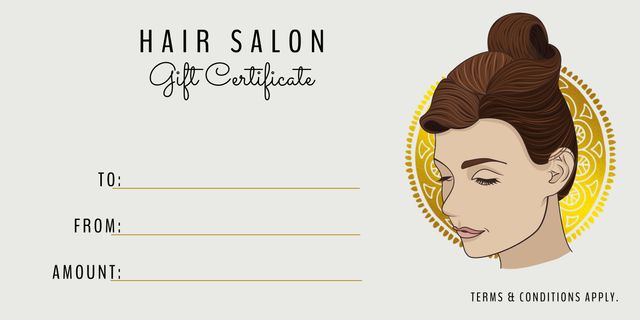 Ideal for beauty salons and hairdressers to offer as gifts for special occasions. The elegant updo illustration adds a touch of sophistication, making it perfect for birthdays, anniversaries, and holidays. A great promotional and marketing tool to attract clients seeking premium beauty and hair services.