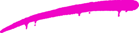 Vibrant magenta brush stroke on transparent background