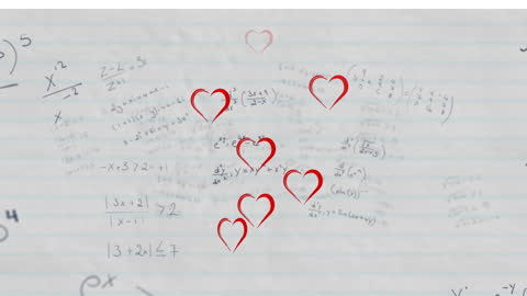 Mathematical Concepts Intertwined with Love Symbols
