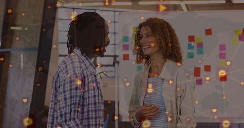 Business Discussion Amidst Digital Financial Concepts