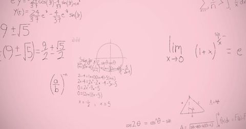 Mathematical Equations Over Pink Background Inspiring Academic Achievement - Download Free Stock Images Pikwizard.com