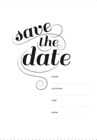 Elegant Save the Date Card Design on Transparent Background - Download Free Stock Videos Pikwizard.com
