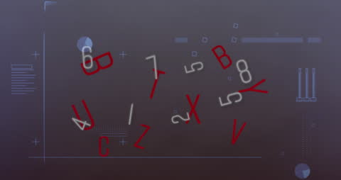 Digital Network Interface Concept with Animated Text