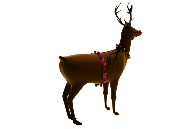 Transparent reindeer with festive red harness and bells - Download Free Stock Videos Pikwizard.com