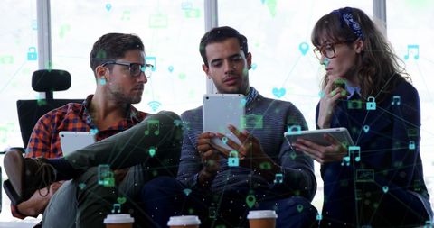 Diverse Colleagues Collaborating on Digital Project