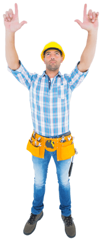 construction worker gesturing hand frame transparent background - Download Free Stock Videos Pikwizard.com