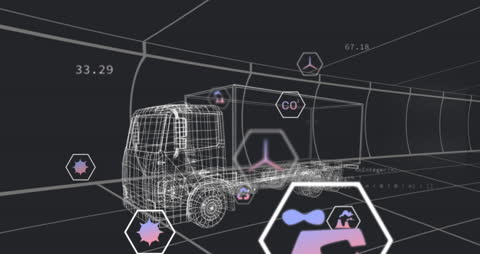 Digital Data Flow Enhancing 3D Truck Model in Virtual Environment