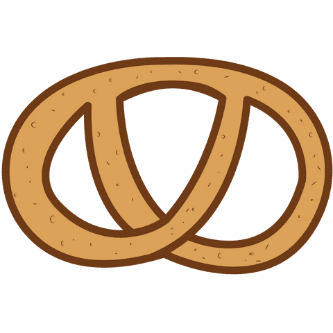 transparent vector illustration of pretzel snack - Download Free Stock Videos Pikwizard.com