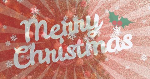 Festive Merry Christmas Greeting with Glittering Decor - Download Free Stock Images Pikwizard.com