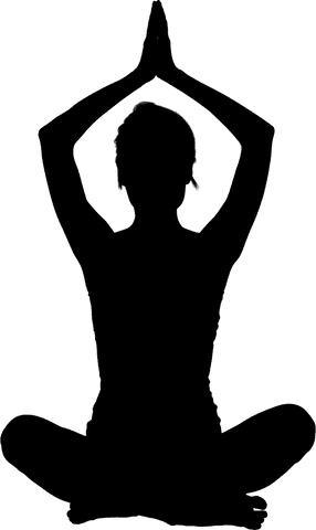 Transparent yoga pose by athletic woman