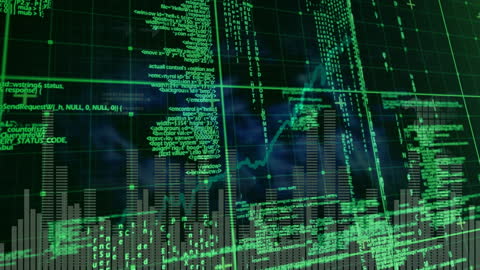 Digital Financial Data Processing Dashboard over World Map