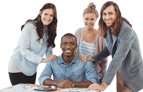 transparent team collaboration success with smiling diversity - Download Free Stock Videos Pikwizard.com