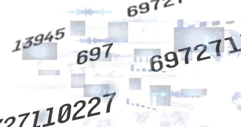 Dynamic Data and Numbers Interface on White Background - Download Free Stock Images Pikwizard.com