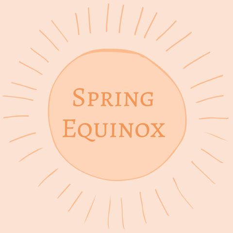 spring equinox illustration with sunbeams on pink background - Download Free Stock Templates Pikwizard.com