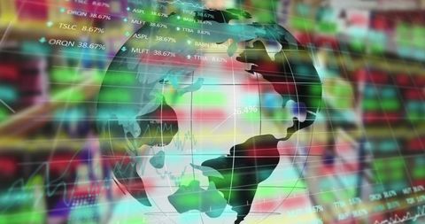 Global Networking with Digital Data and Warehouse Overlay - Download Free Stock Images Pikwizard.com