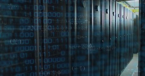 Binary Code Overlay on Data Servers in Technology Environment - Download Free Stock Images Pikwizard.com