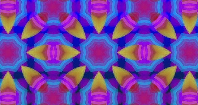 Abstract Kaleidoscope Pattern with Vibrant Colors in Digital Motion - Download Free Stock Images Pikwizard.com