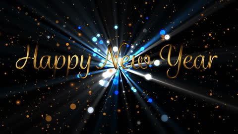 Festive New Year Animation with Colorful Dots