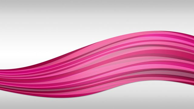 Abstract pink wave provides dynamic feel with curving lines against neutral white, ideal for backgrounds in digital designs requiring modern, stylish touch. Useful for branding, advertisements, and presentations seeking lively and contemporary element.