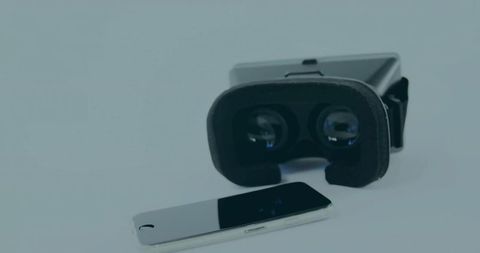 Minimalistic Display of VR Headset and Smartphone Technology