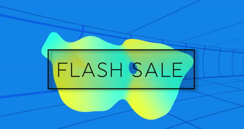 Flash Sale Animation with Vibrant Neon Colors