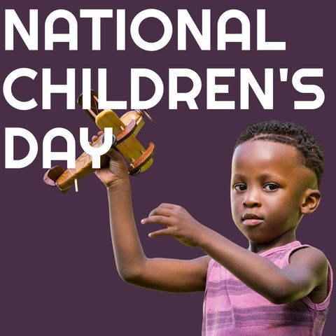 child holding toy airplane for national children's day celebration - Download Free Stock Templates Pikwizard.com