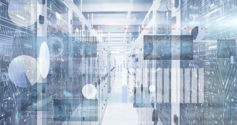 Digital Interface in Modern Server Room Environment - Download Free Stock Images Pikwizard.com