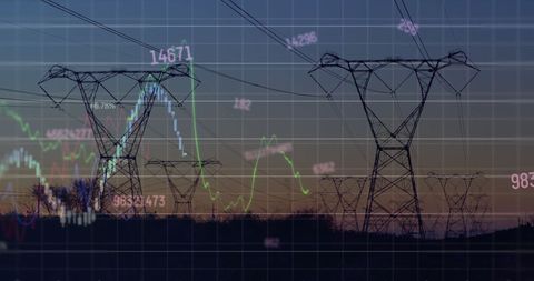Data Processing Meets Energy Infrastructure at Dusk - Download Free Stock Images Pikwizard.com