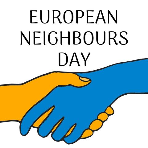 Celebratory European Neighbours Day Concept with Handshake Illustration - Download Free Stock Templates Pikwizard.com