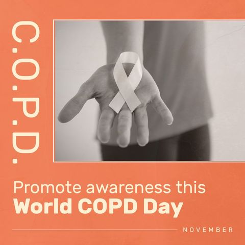 Promoting Awareness on World COPD Day with Ribbon Symbol - Download Free Stock Templates Pikwizard.com