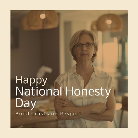 confident businesswoman promoting national honesty day - Download Free Stock Templates Pikwizard.com