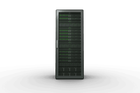 Transparent Server Rack with Green Lights Illustrating Data Processing - Download Free Stock Videos Pikwizard.com