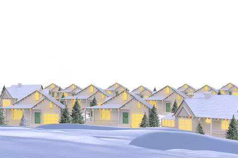 charming winter cottages illustration with transparent background - Download Free Stock Videos Pikwizard.com