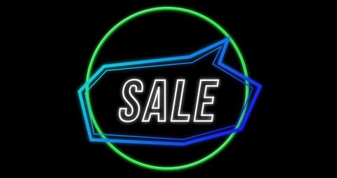 Animated Sale Sign with Glowing Speech Bubble and Circle - Download Free Stock Images Pikwizard.com