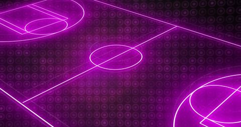 Futuristic neon sports arena concept with digital effects