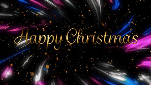 Dynamic Happy Christmas Greeting Animation