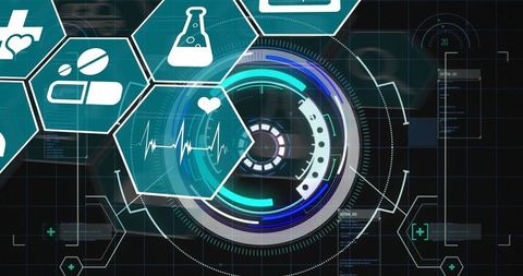 Futuristic Medical Technology and Data Processing Interface - Download Free Stock Images Pikwizard.com