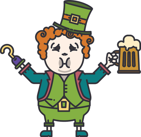 Leprechaun Holding Beer Celebrating Transparent Background Vector - Download Free Stock Videos Pikwizard.com