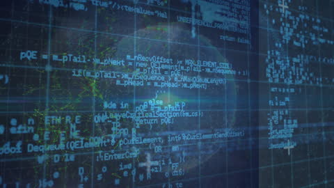 Animated Global Data Processing and Connections Interface