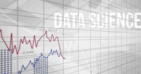 Financial Data Processing with Graphs and Trends on White Background - Download Free Stock Images Pikwizard.com