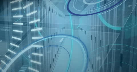 Futuristic Global Network Interface on Digital Background