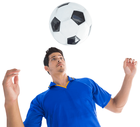 Biracial Male Football Player with Soccer Ball on Transparent Background - Download Free Stock Videos Pikwizard.com