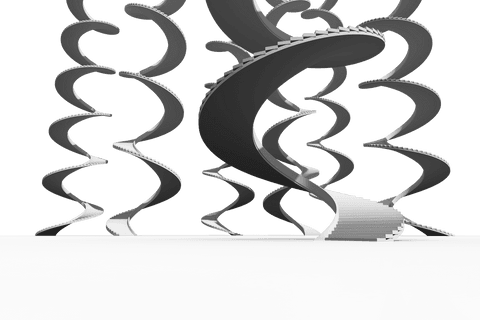 twisted staircases on transparent background creative abstract design - Download Free Stock Videos Pikwizard.com