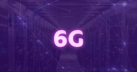 Futuristic 6G Concept Over Digital Network Background - Download Free Stock Images Pikwizard.com