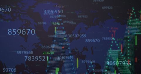 Financial Data Over World Map Interfacing with Digital Connections - Download Free Stock Images Pikwizard.com