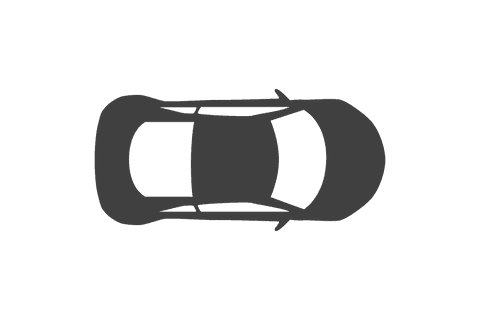 Transparent Car Icon from Overhead View